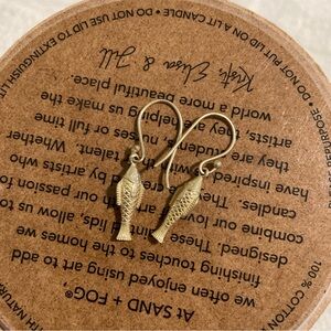 Gold Fish Hook Earrings